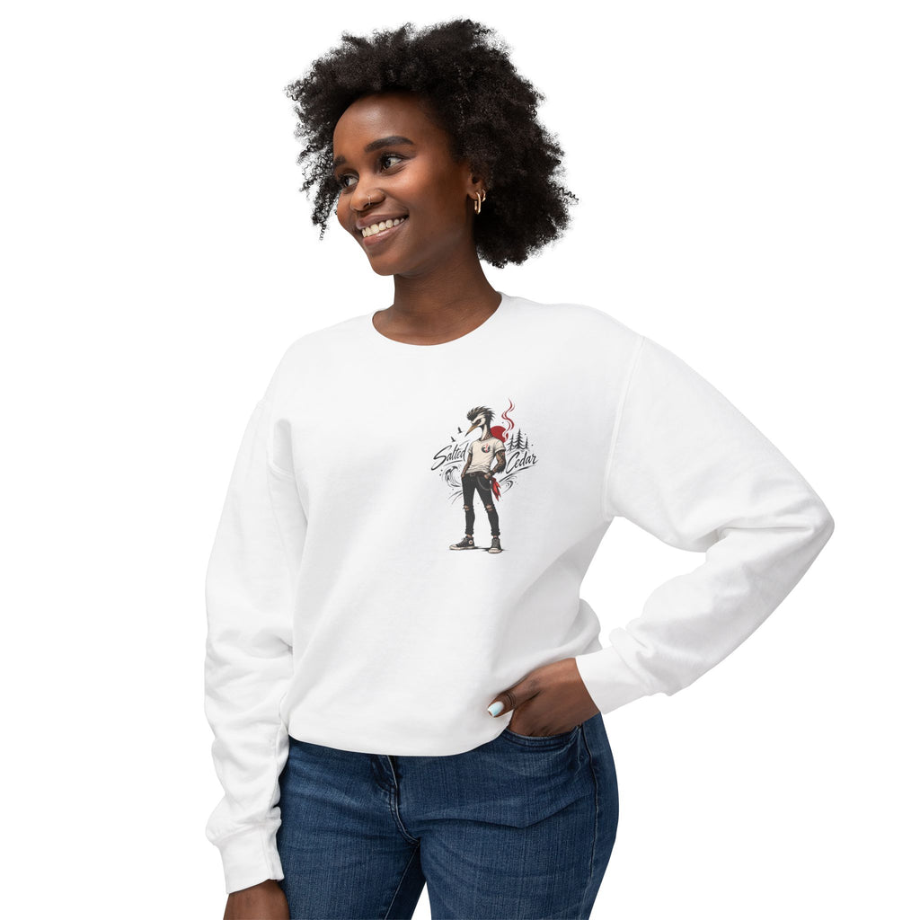 Stylish Streetwear Crewneck Sweatshirt with Vintage Guitarist Graphic