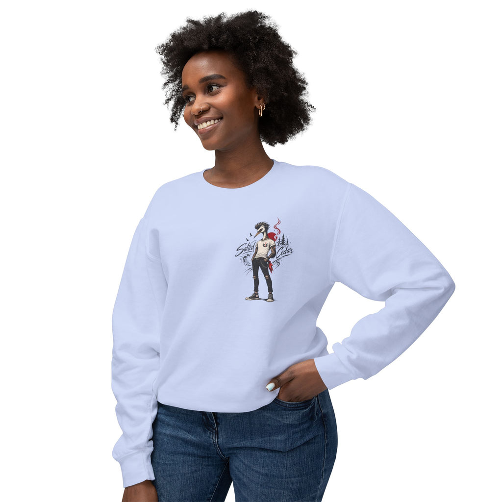 Stylish Streetwear Crewneck Sweatshirt with Vintage Guitarist Graphic