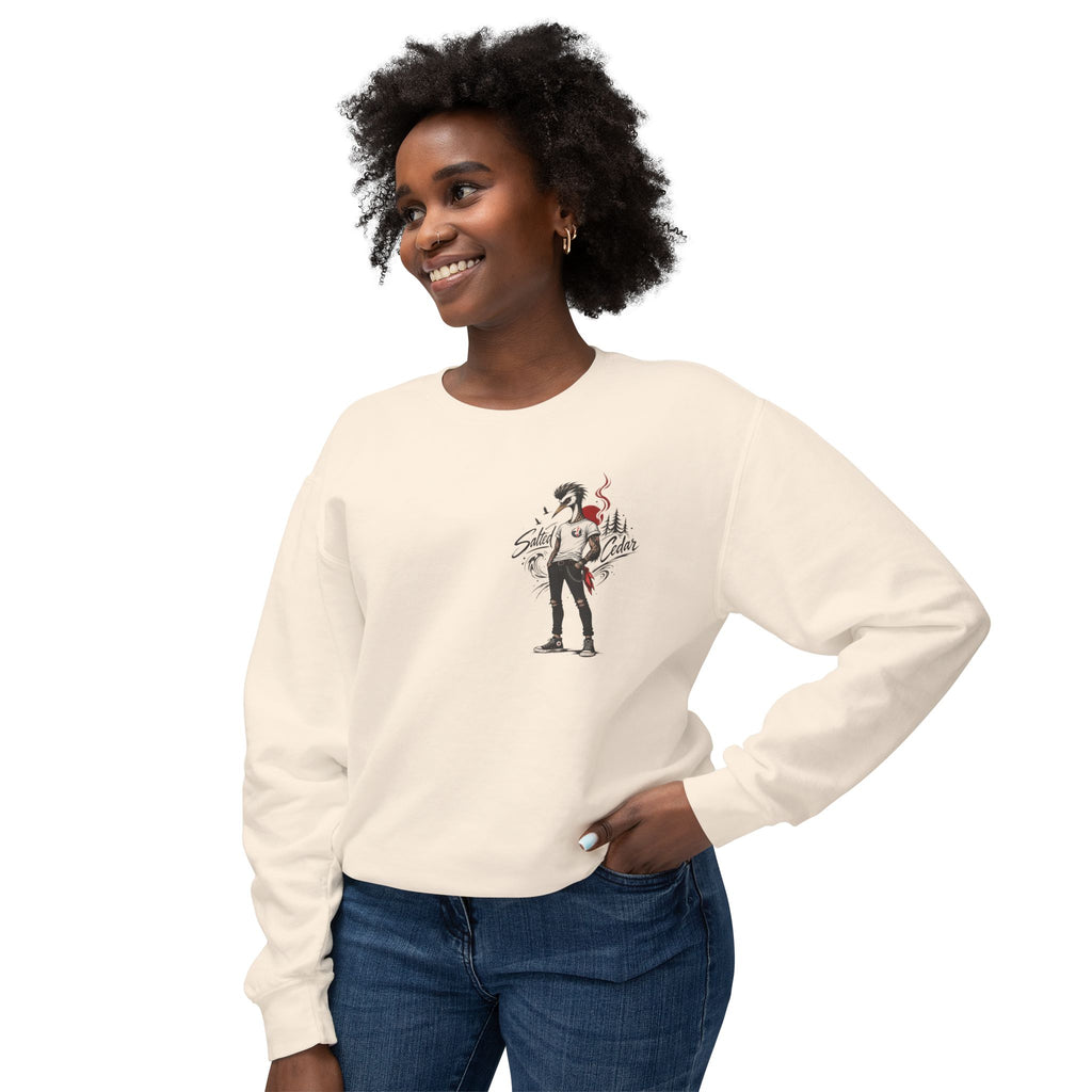 Stylish Streetwear Crewneck Sweatshirt with Vintage Guitarist Graphic
